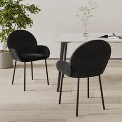 vidaXL Sedie da Pranzo 2 pz Nere in Velluto
