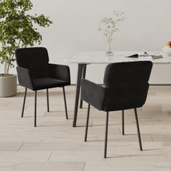 vidaXL Sedie da Pranzo 2 pz Nere in Velluto