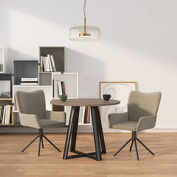 2 pz Sedie da Pranzo Girevoli, Sedie da Cucina Moderne Grigio Chiaro in Velluto Vidaxl