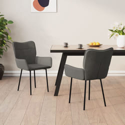 2 pz Sedie da Pranzo, Sedie da Cucina Moderne Grigio Scuro in Velluto Vidaxl