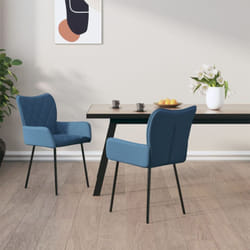 Vidaxl - 2 pz Sedie da Pranzo, Sedie da Cucina Moderne Blu in Tessuto