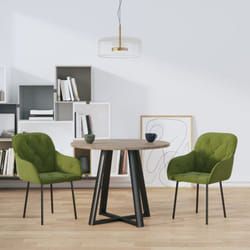 Vidaxl - Sedie da Pranzo 2 pz Verde Chiaro in Velluto