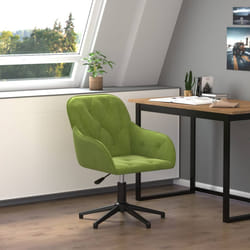 Sedia da Ufficio Girevole Verde Chiaro in Vellutocod mxl 94588