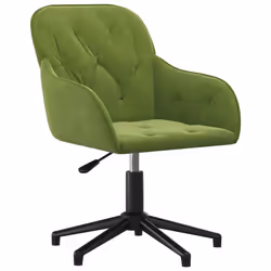 Sedia da Ufficio Girevole Verde Chiaro in Vellutocod mxl 94588
