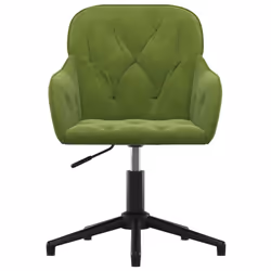 Sedia da Ufficio Girevole Verde Chiaro in Vellutocod mxl 94588