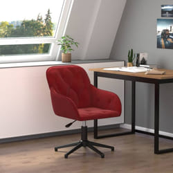 Vidaxl - Sedia da Ufficio Girevole Rosso Vino in Velluto 60090
