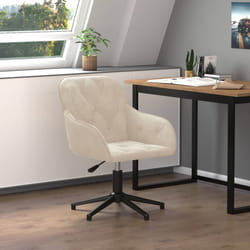 Sedia da Ufficio Girevole Crema in Vellutocod mxl 95443