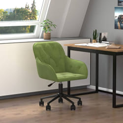 Vidaxl - Sedia da Ufficio Girevole Verde Chiaro in Velluto
