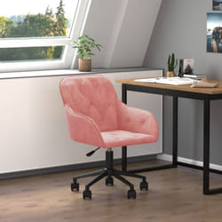 Vidaxl - Sedia Girevole da Ufficio Rosa in Velluto 634906