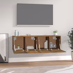 vidaXL Mobili Parete 2 pz Rovere Fumo 60x36,5x35 cm Legno Multistrato - Vista aggiuntiva 3