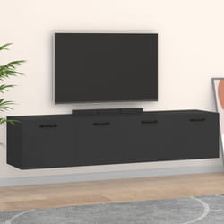 2 pz Mobili Parete, Mobili tv Parete Neri 60x36, 5x35 cm Legno Multistrato Vidaxl