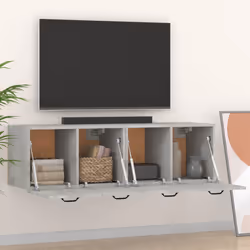 vidaXL Mobili Parete 2 pz Grigio Cemento 80x35x36,5 cm in Multistrato - Vista aggiuntiva 3