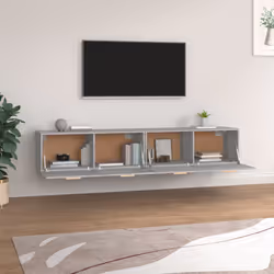 vidaXL Mobili Parete 2 pz Grigio Sonoma 100x36,5x35 cm in Multistrato - Vista aggiuntiva 3