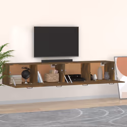 vidaXL Mobili Parete 2 pz Rovere Fumo 100x36,5x35 cm Legno Multistrato - Vista aggiuntiva 3