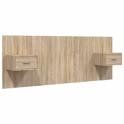 vidaXL Testiera Letto con Comodini in Legno Multistrato Rovere Sonoma - Vista aggiuntiva 2