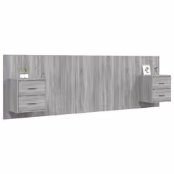 VidaXL 3115714 testiera e pedana Grigio, Quercia - Vista aggiuntiva 3