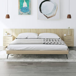vidaXL Testiera Letto con Armadietti Legno Multistrato Rovere Sonoma