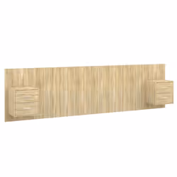 vidaXL Testiera Letto con Armadietti Legno Multistrato Rovere Sonoma - Vista aggiuntiva 2