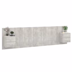 VidaXL 3115735 testiera e pedana Grigio - Vista aggiuntiva 3