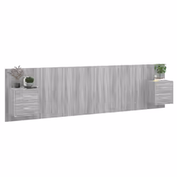 vidaXL Testiera Letto con Armadietti Legno Multistrato Grigio Sonoma - Vista aggiuntiva 3