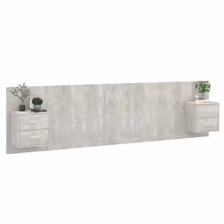 VidaXL 3115743 testiera e pedana Grigio - Vista aggiuntiva 3