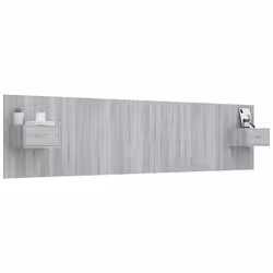 vidaXL Testiera Letto con Comodini in Legno Multistrato Grigio Sonoma - Vista aggiuntiva 3