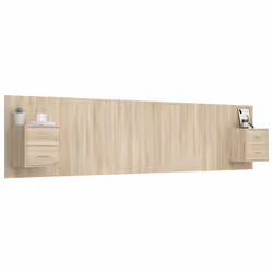 vidaXL Testiera Letto con Comodini in Legno Multistrato Rovere Sonoma - Vista aggiuntiva 3