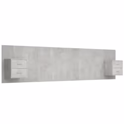 vidaXL Testiera Letto con Comodini in Legno Multistrato Grigio Cemento - Vista aggiuntiva 2
