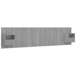 VidaXL 3115770 testiera e pedana Grigio, Quercia