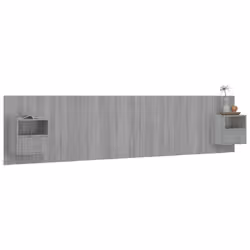 VidaXL 3115770 testiera e pedana Grigio, Quercia - Vista aggiuntiva 5