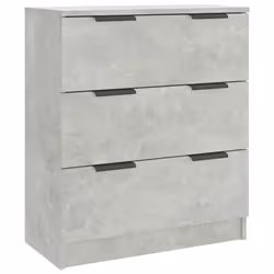 vidaXL Credenze 3 pz Grigio Cemento in Legno Multistrato - Vista aggiuntiva 3