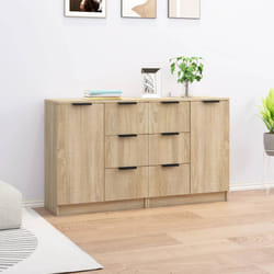 vidaXL Credenze 2 pz Rovere Sonoma 60x30x70 cm in Legno Multistrato