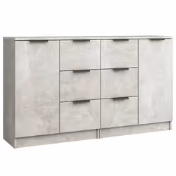 vidaXL Credenze 2 pz Grigio Cemento 60x30x70 cm in Legno Multistrato - Vista aggiuntiva 2