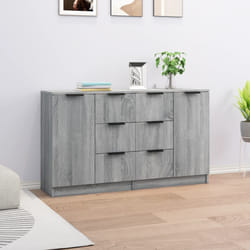 vidaXL Credenze 2 pz Grigio Sonoma 60x30x70 cm in Legno Multistrato