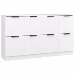 vidaXL Credenze 2 pz Bianco 60x30x70 cm in Legno Multistrato - Vista aggiuntiva 2