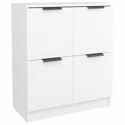 vidaXL Credenze 2 pz Bianco 60x30x70 cm in Legno Multistrato - Vista aggiuntiva 3
