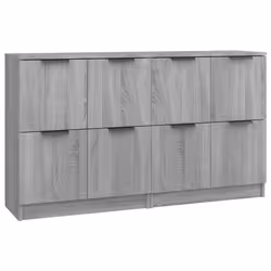 vidaXL Credenze 2 pz Grigio Sonoma 60x30x70 cm in Legno Multistrato - Vista aggiuntiva 2