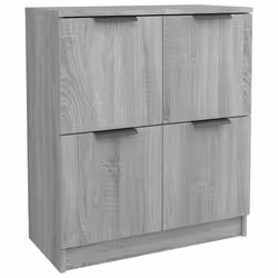 vidaXL Credenze 2 pz Grigio Sonoma 60x30x70 cm in Legno Multistrato - Vista aggiuntiva 3