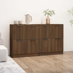 2 pz Credenze, Madia per salotto Moderna Rovere Marrone 60x30x70 cm in Legno Multistrato vidaXL
