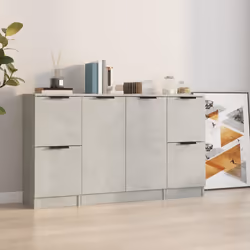 Credenze 3 pz Grigio Cemento in Legno Multistratocod mxl 77501