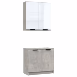 VidaXL 3115863, Grigio, Legno, 2 pz