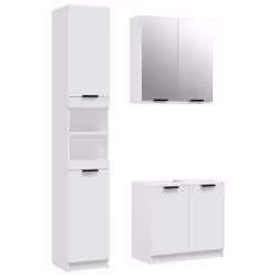 VidaXL 3115876, Bianco, Legno, 3 pz