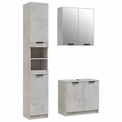 VidaXL 3115879, Grigio, Legno, 3 pz