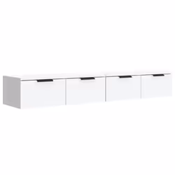 vidaXL Mobili Pensili 2 pz Bianchi 68x30x20 cm Legno Multistrato - Vista aggiuntiva 2