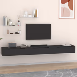 VidaXL 3115901 scaffale Legno Nero
