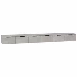 Mobili a Muro 2 pz Grigio Cemento 102x30x20cm Legno Multistratocod mxl 97749 - Vista aggiuntiva 2