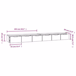 VidaXL 3115905 scaffale Legno Quercia, Marrone - Vista aggiuntiva 7