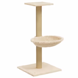vidaXL Albero per Gatti con Palo Tiragraffi in Sisal Crema 74 cm - Vista aggiuntiva 2