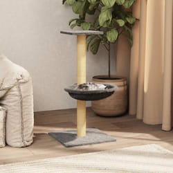 vidaXL Albero per Gatti con Palo Tiragraffi Sisal Grigio Chiaro 74 cm