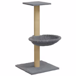 vidaXL Albero per Gatti con Palo Tiragraffi Sisal Grigio Chiaro 74 cm - Vista aggiuntiva 2